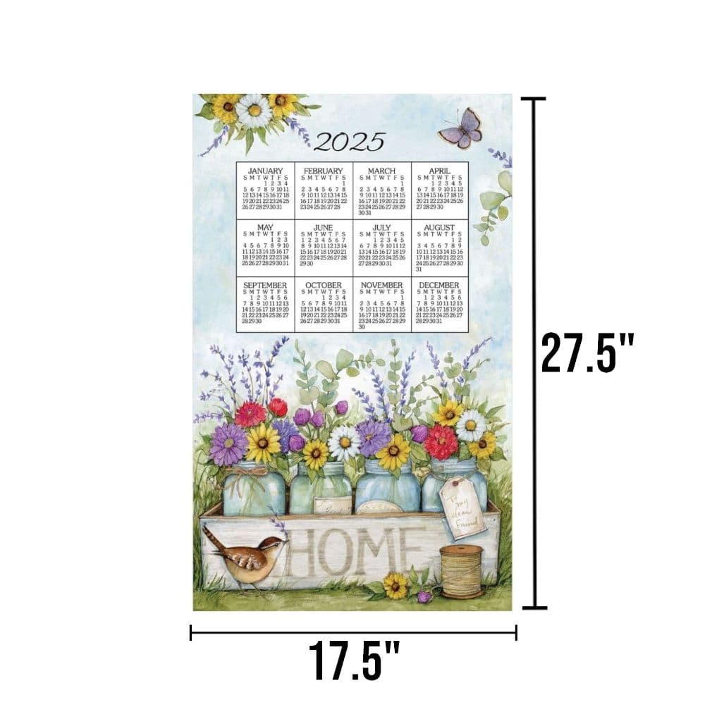 Home Floral 2025 Calendar Towel First Alternate Image