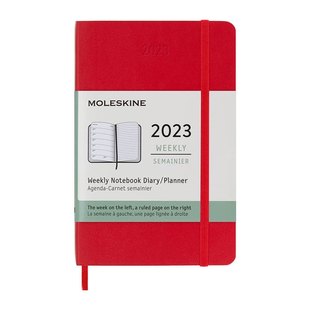 Moleskine Moleskine 2023 Weekly Soft Cover Pocket Planner (Scarlet Red)