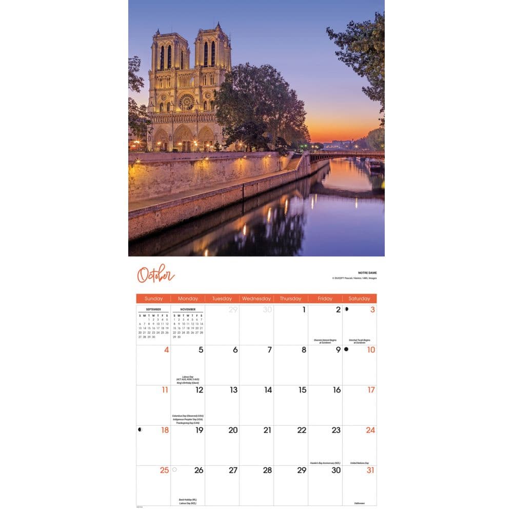 Paris 2026 Wall Calendar Fourth Alternate Image