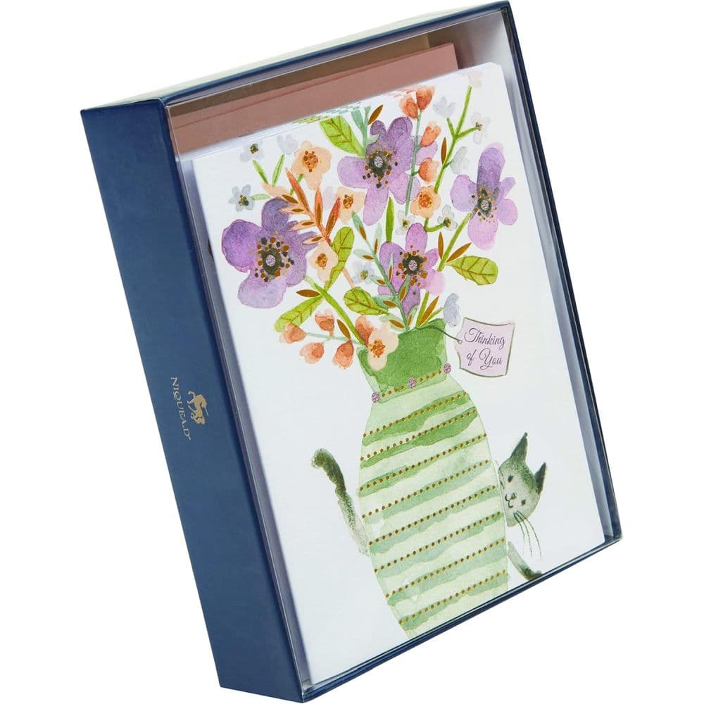 Thank You Cat Peeking Boxed Note Cards First Alternate Image