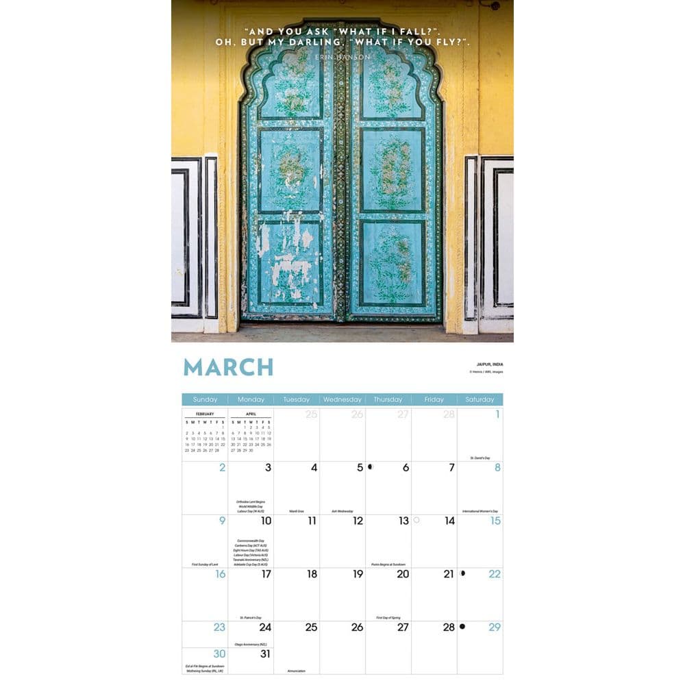 Doors and Windows 2025 Wall Calendar Alt2