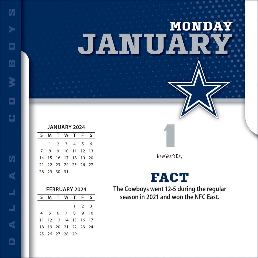 NFL Dallas Cowboys 2024 Desk Calendar Second Alternate Image width=&quot;1000&quot; height=&quot;1000&quot;