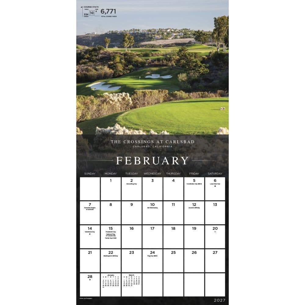 Sports Ilustrated Golf Courses Exclusive With Print 2027 Wall Calendar Third Alternate Image