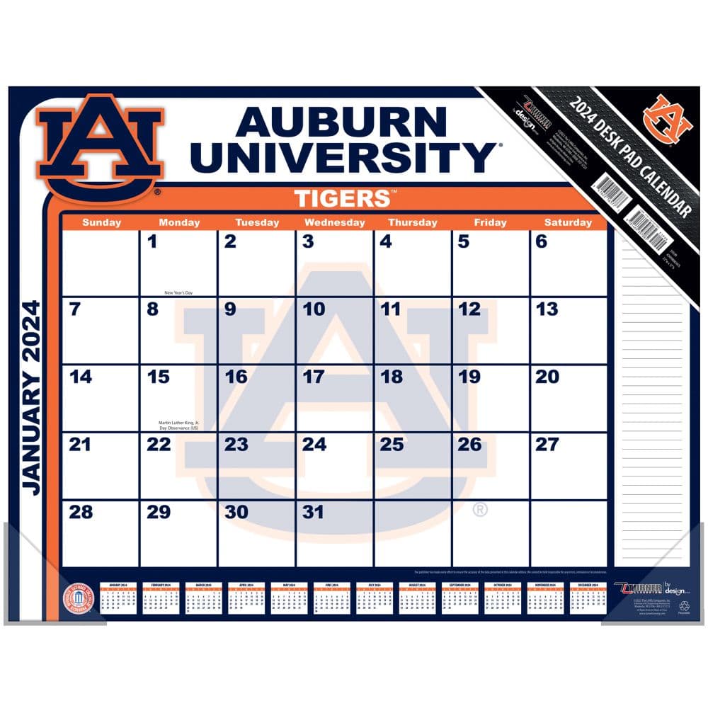 Auburn Tigers 2024 Desk Pad