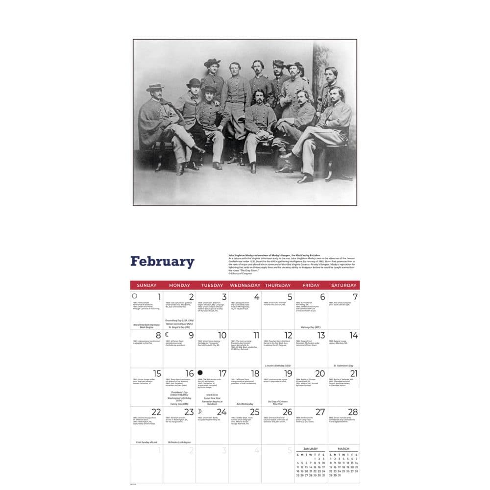 Civil War Chronology 2026 Wall Calendar Second Alternate Image