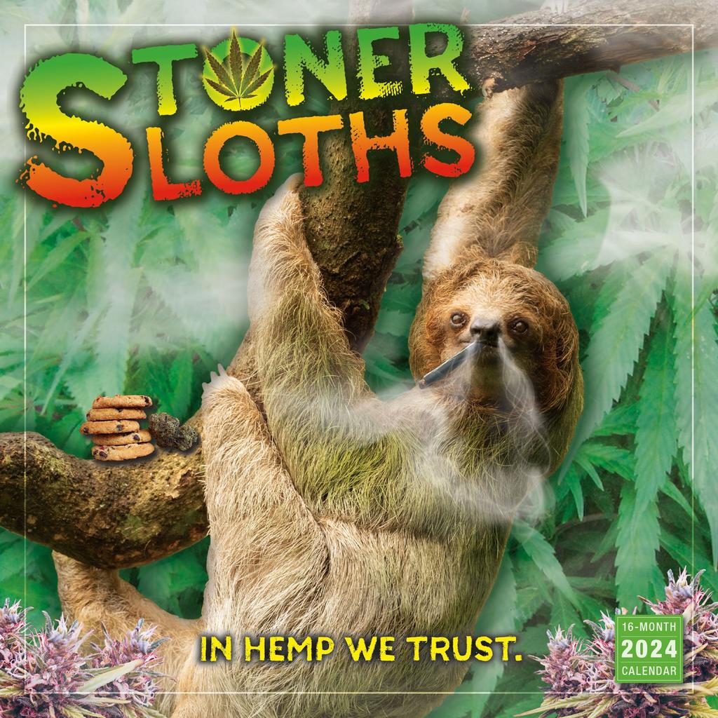 Stoner Sloths 2024 Wall Calendar Main Image