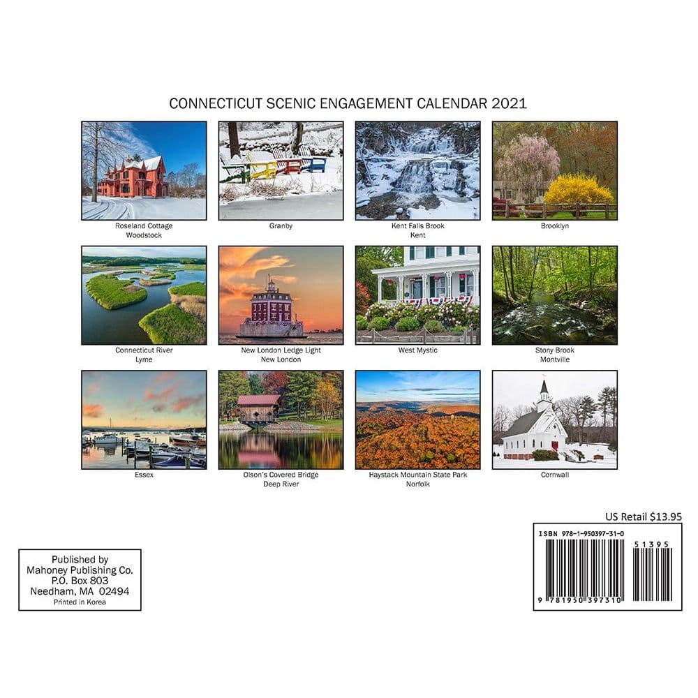 Connecticut Wall Calendar