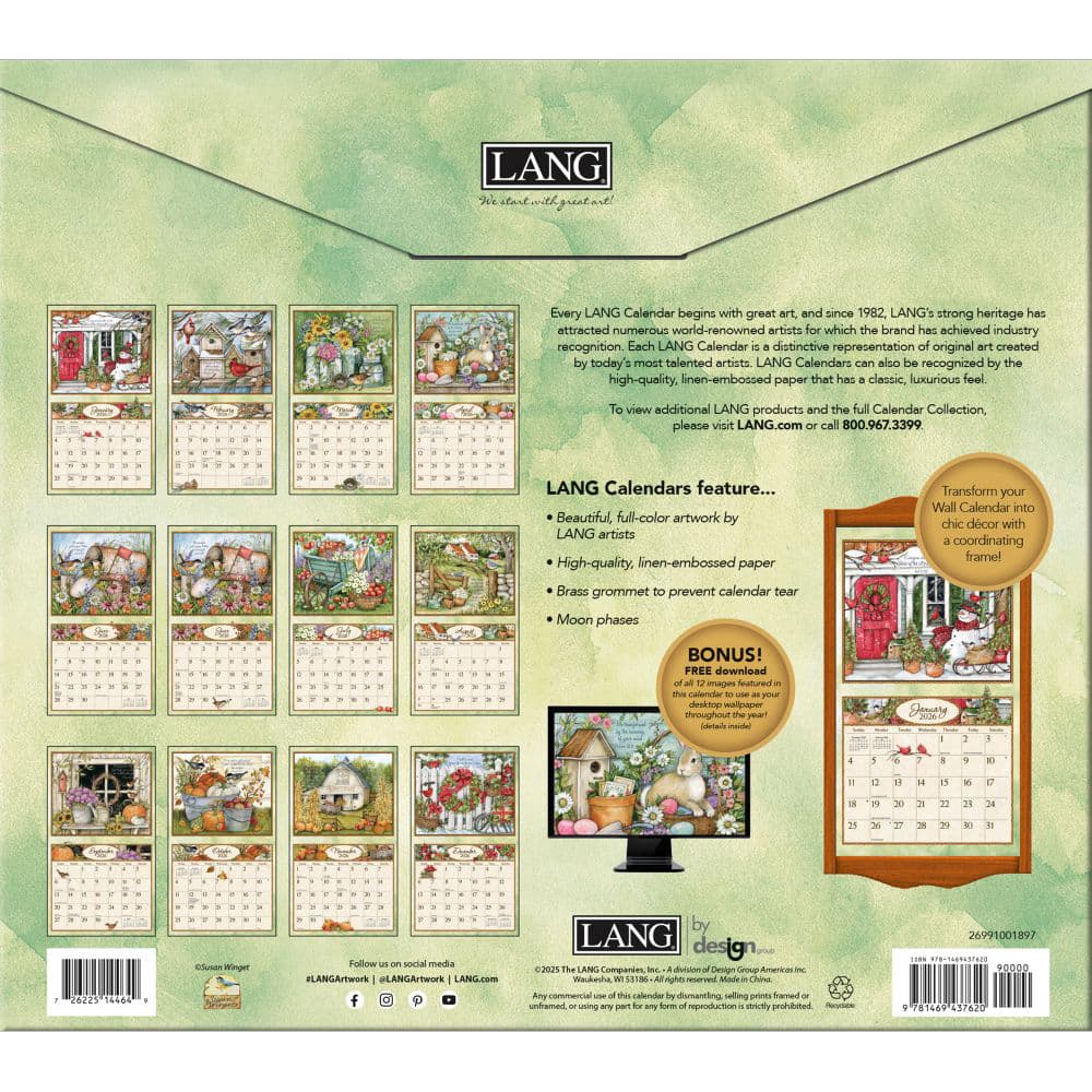 Bountiful Blessings 2026 Wall Calendar by Susan Winget_ALT2