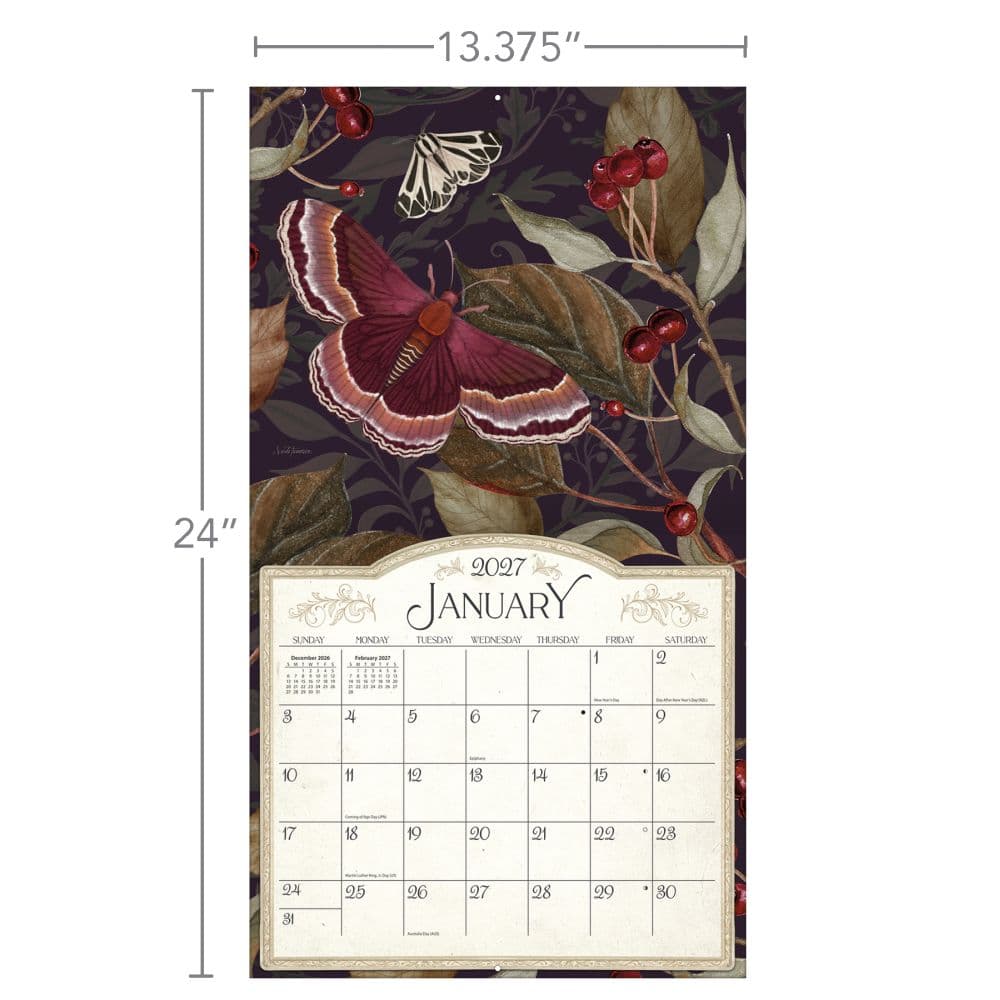 Midnight Garden 2027 Wall Calendar by Nicole Tamarin Third Alternate Image