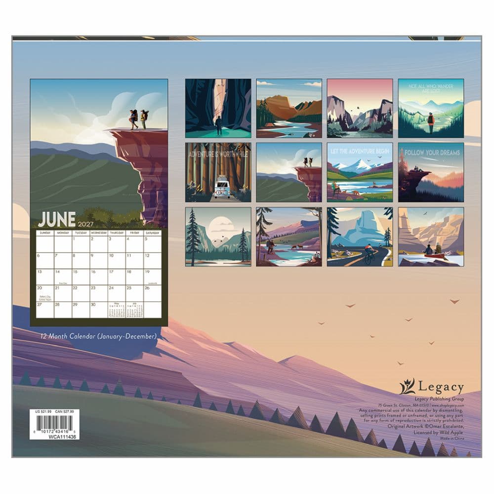 Adventure 2027 Wall Calendar First Alternate Image