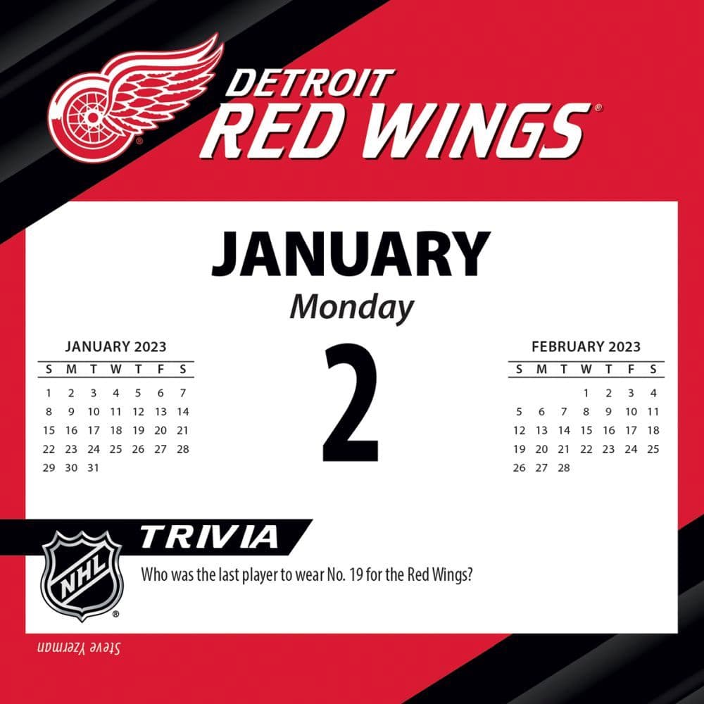 Detroit Red Wings 2023 Desk Calendar - Calendars.com