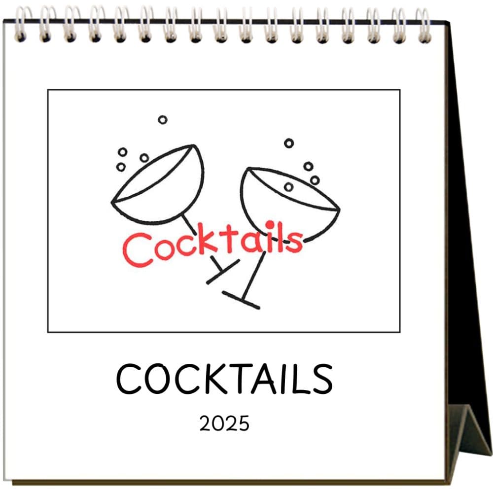 Cocktails 2025 Easel Desk Calendar