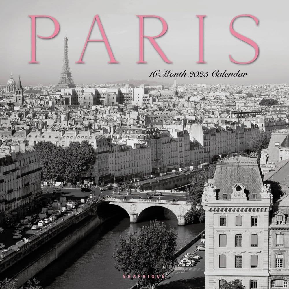 Paris 2025 Wall Calendar