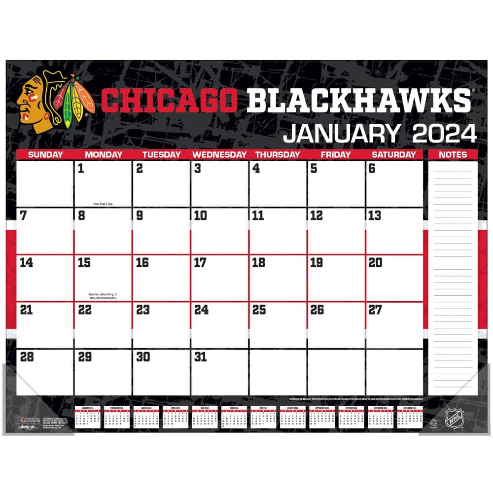 Chicago Blackhawks 2024 Desk Pad First Alternate Image width=&quot;1000&quot; height=&quot;1000&quot;