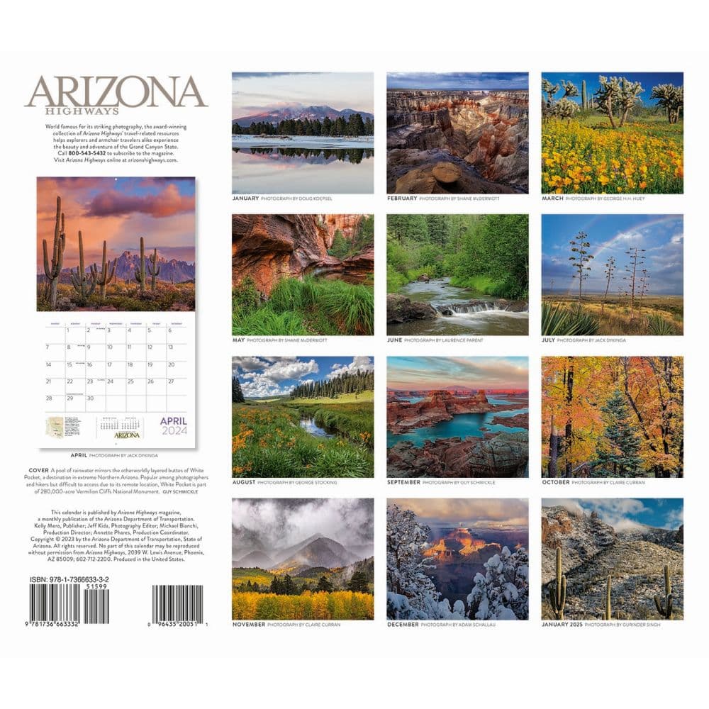 Arizona Highways 2025 Wall Calendar