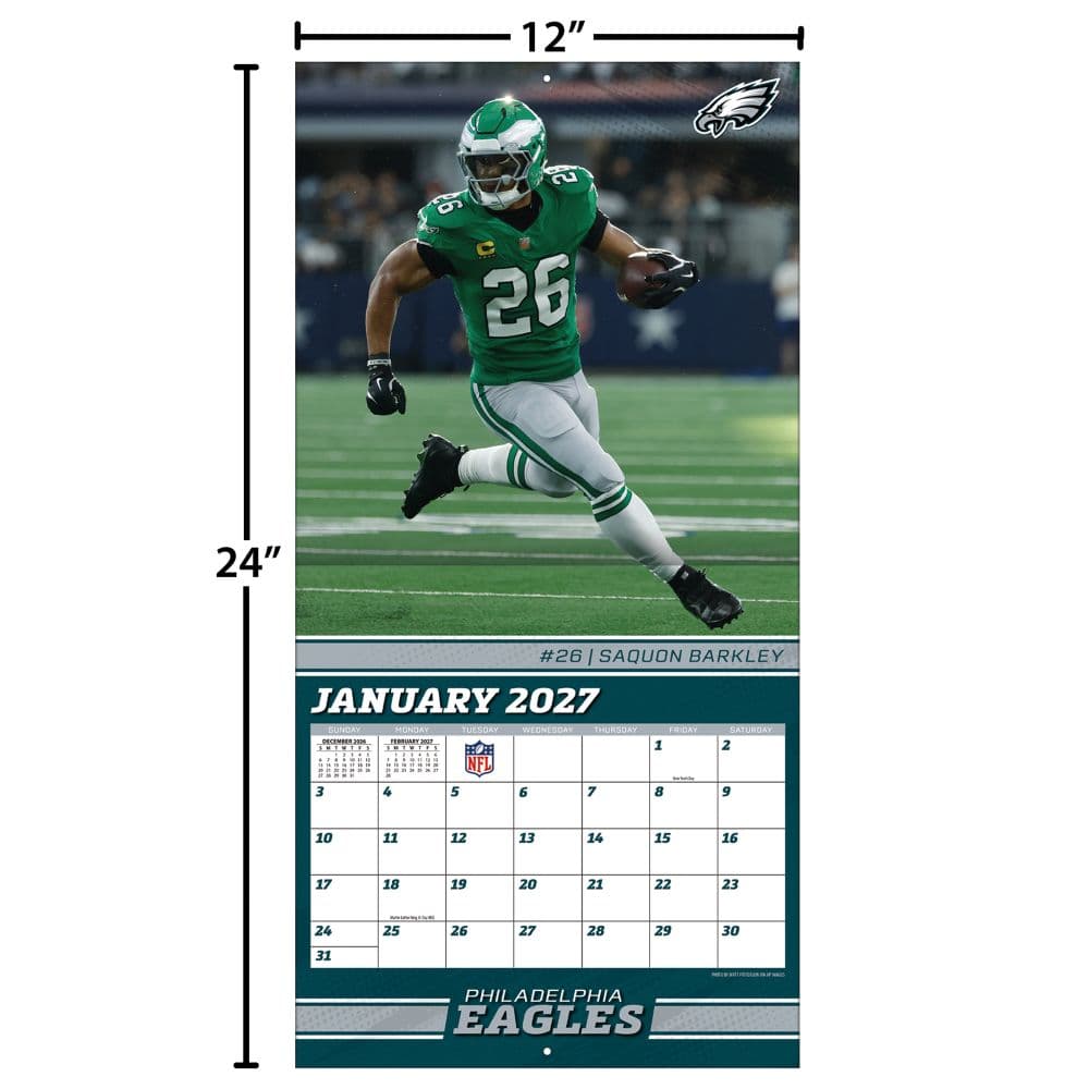 NFL Philadelphia Eagles 2027 Wall Calendar Fourth Alternate Image