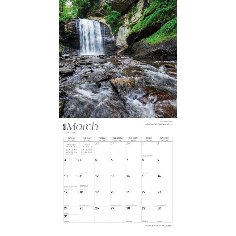 North Carolina Nature 2024 Wall Calendar