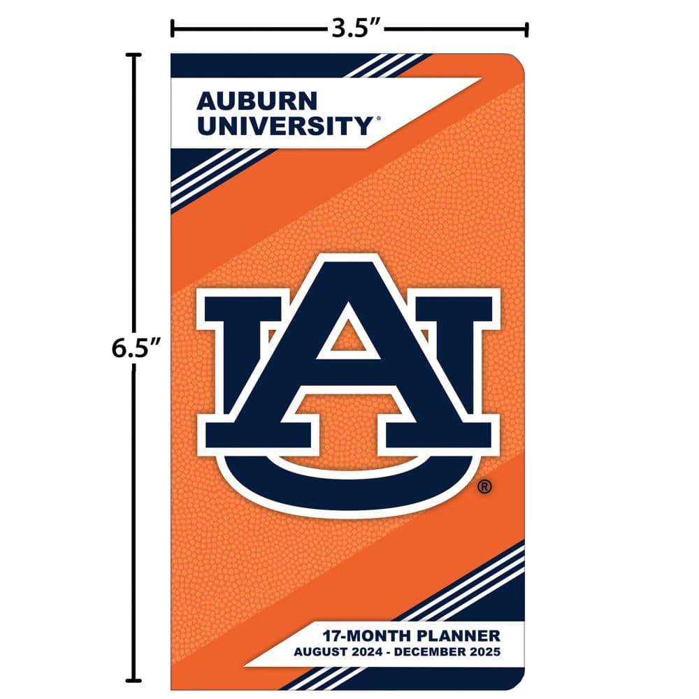 Auburn Tigers 2025 Pocket Planner measurements