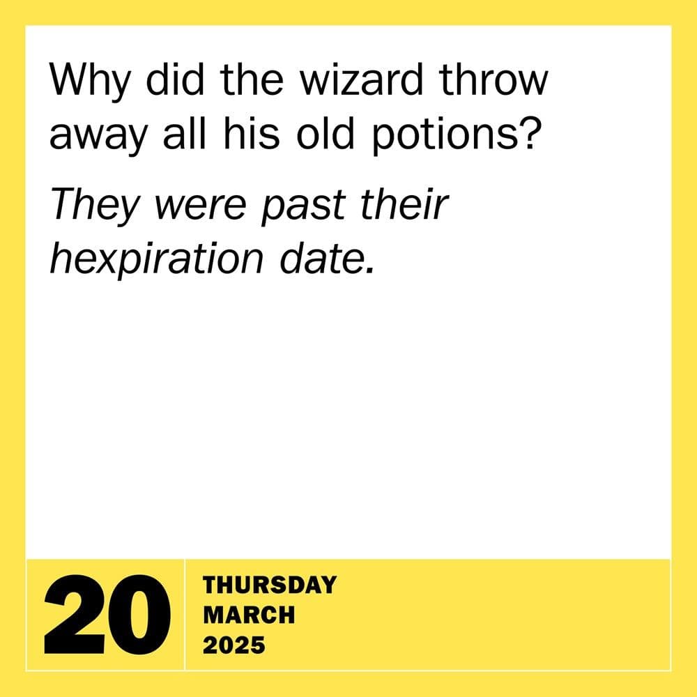 Jokes Puns and Riddles 2025 Desk Calendar Second Alternate Image width=&quot;1000&quot; height=&quot;1000&quot;