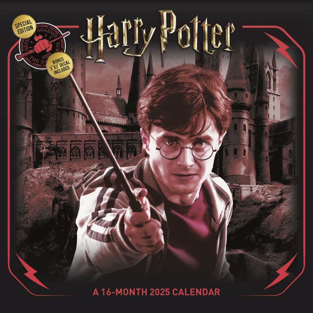 Harry Potter Exclusive w Decal 2025 Wall Calendar