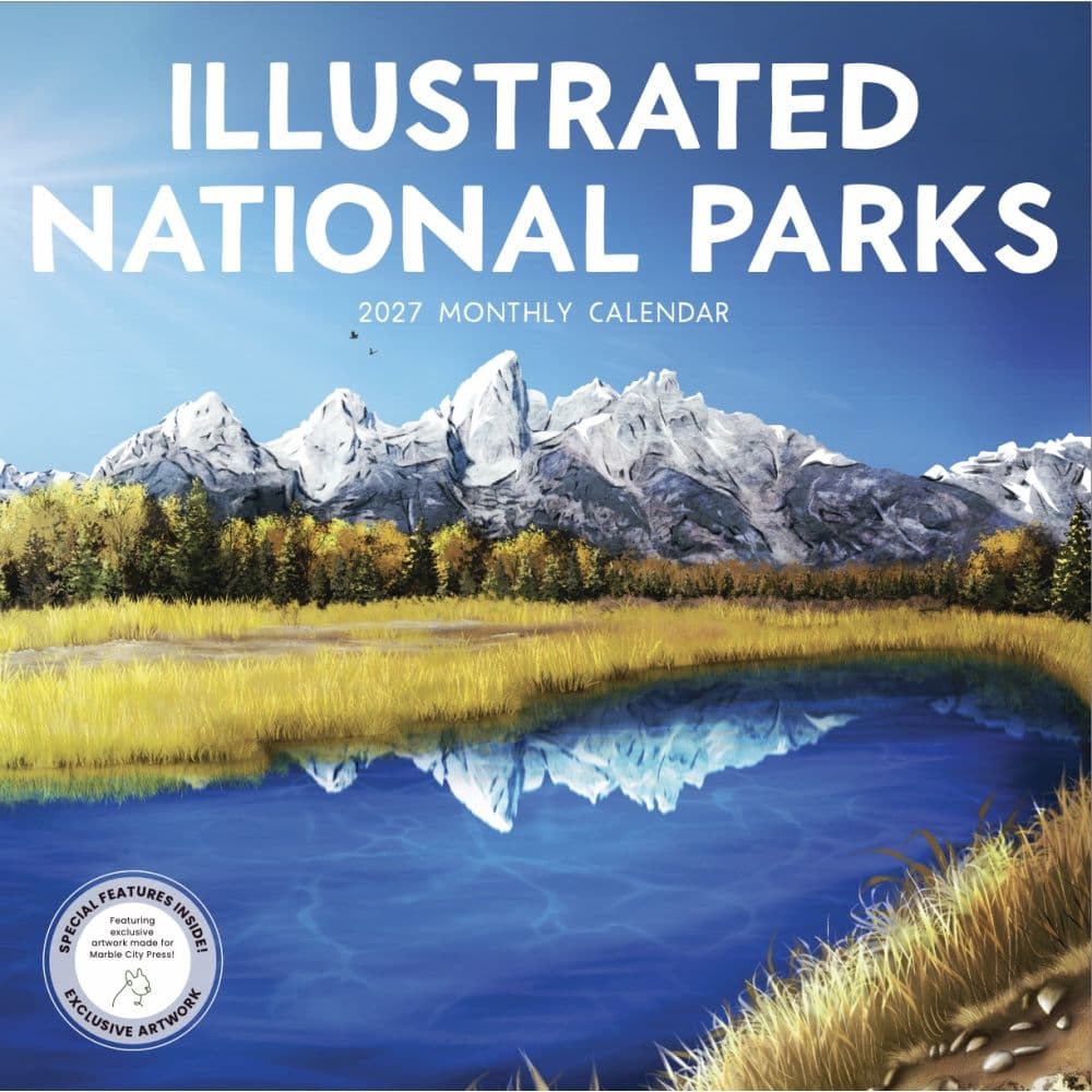 Illustrated National Parks 2027 Wall Calendar Main Product Image
