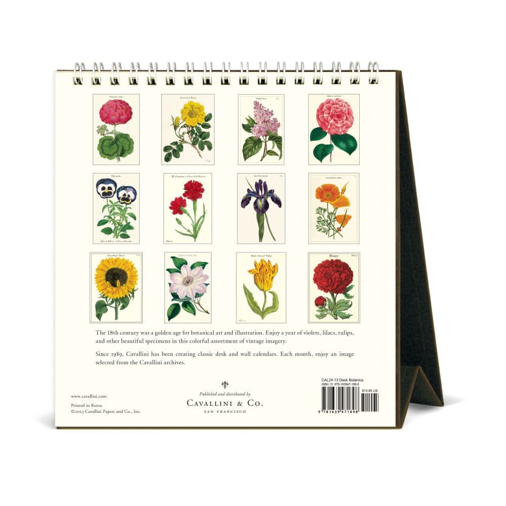 Botanica Art 2024 Easel Desk Calendar