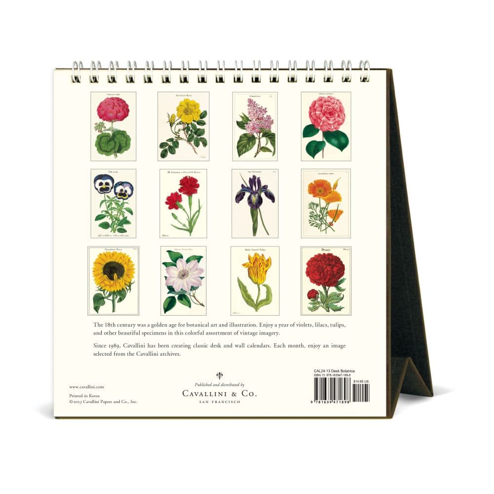 Botanica Art 2024 Easel Desk Calendar First Alternate Image