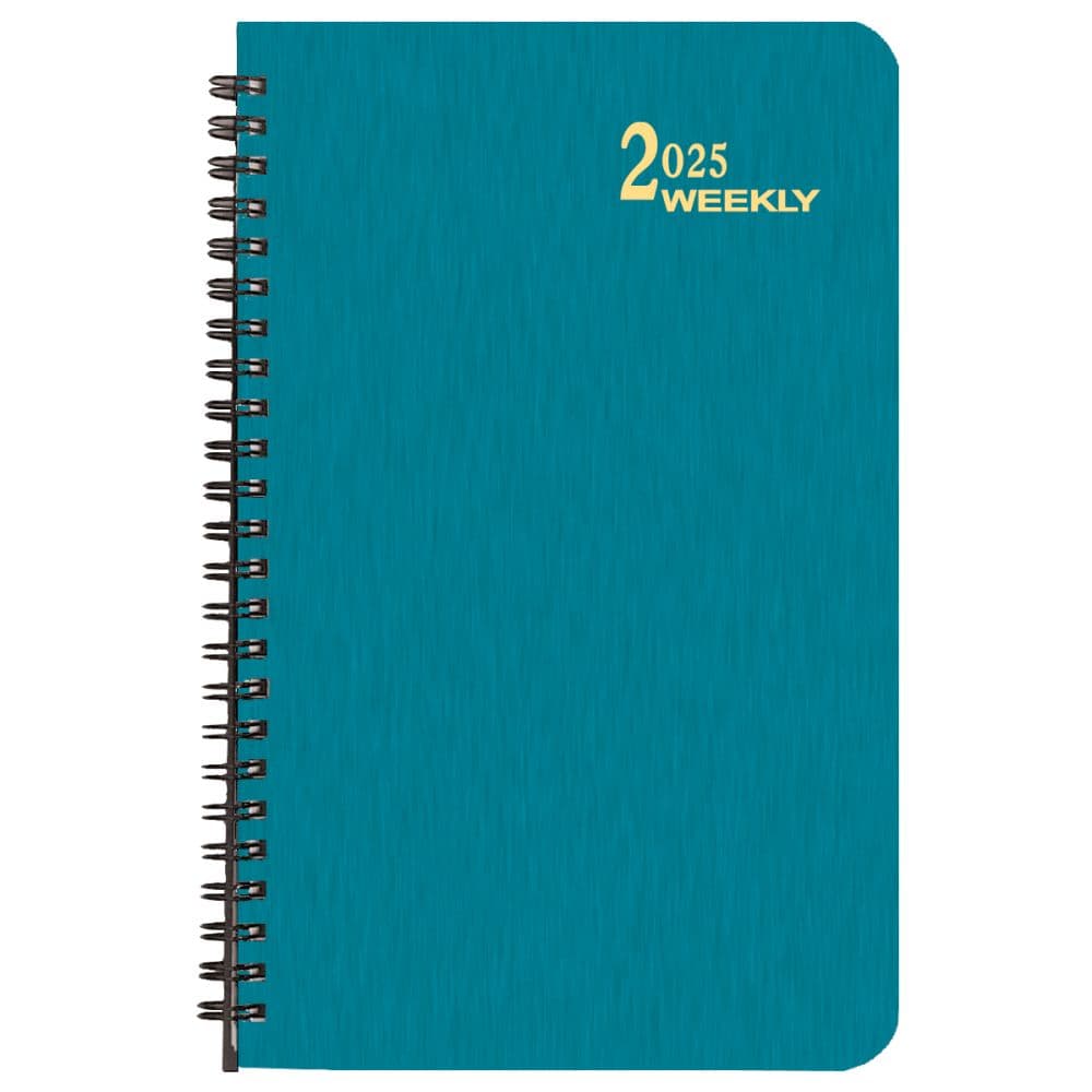 Turquoise Shimmer Large Time Weekly 2025 Planner Main Image