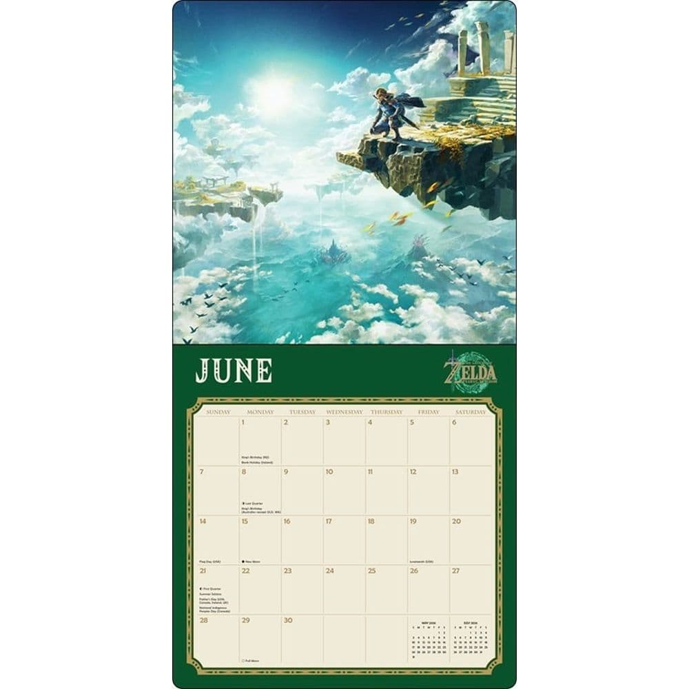 Legend of Zelda 2026 Wall Calendar Third Alternate Image