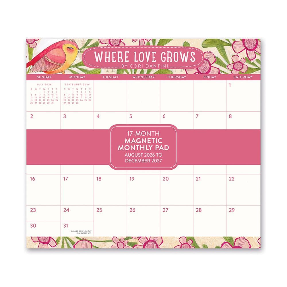 image Where Love Grows 2027 Magnetic Wall Calendar Main Product Image
