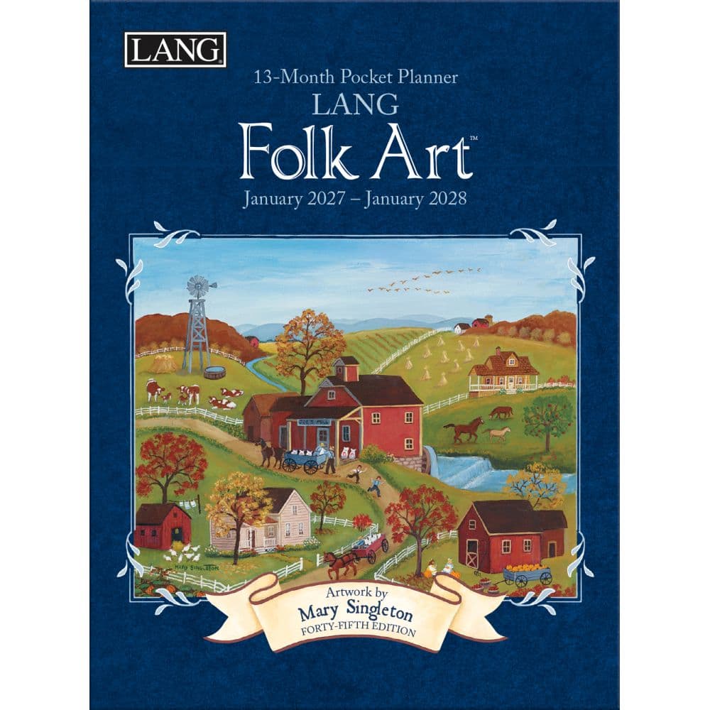 Lang Folk Art 2027 Monthly Pocket Planner by Mary Singleton Main Product Image