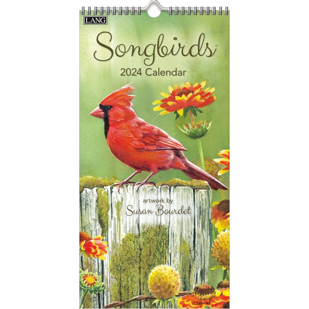 Songbirds Vertical 2024 Wall Calendar