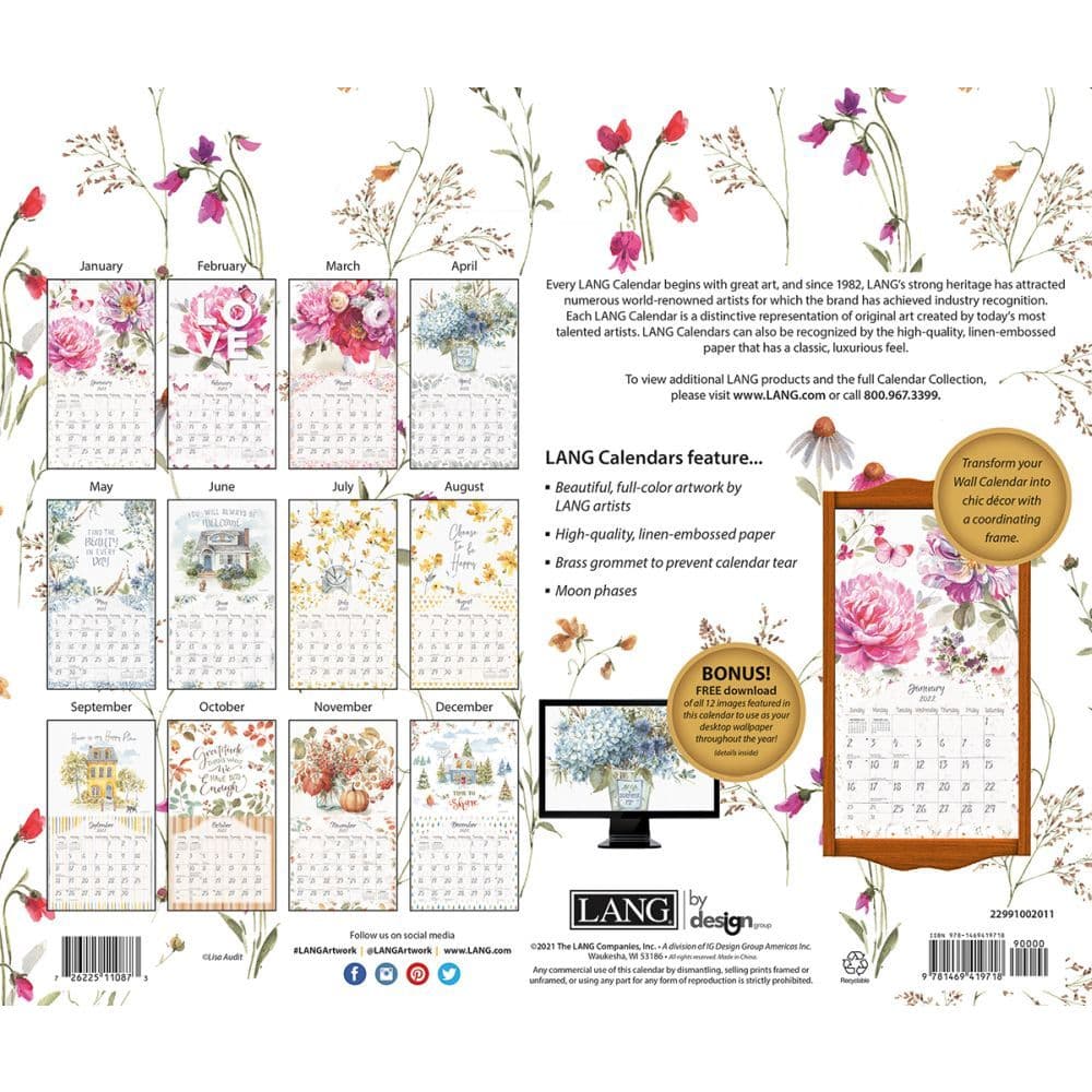 Watercolor Seasons 2022 Wall Calendar