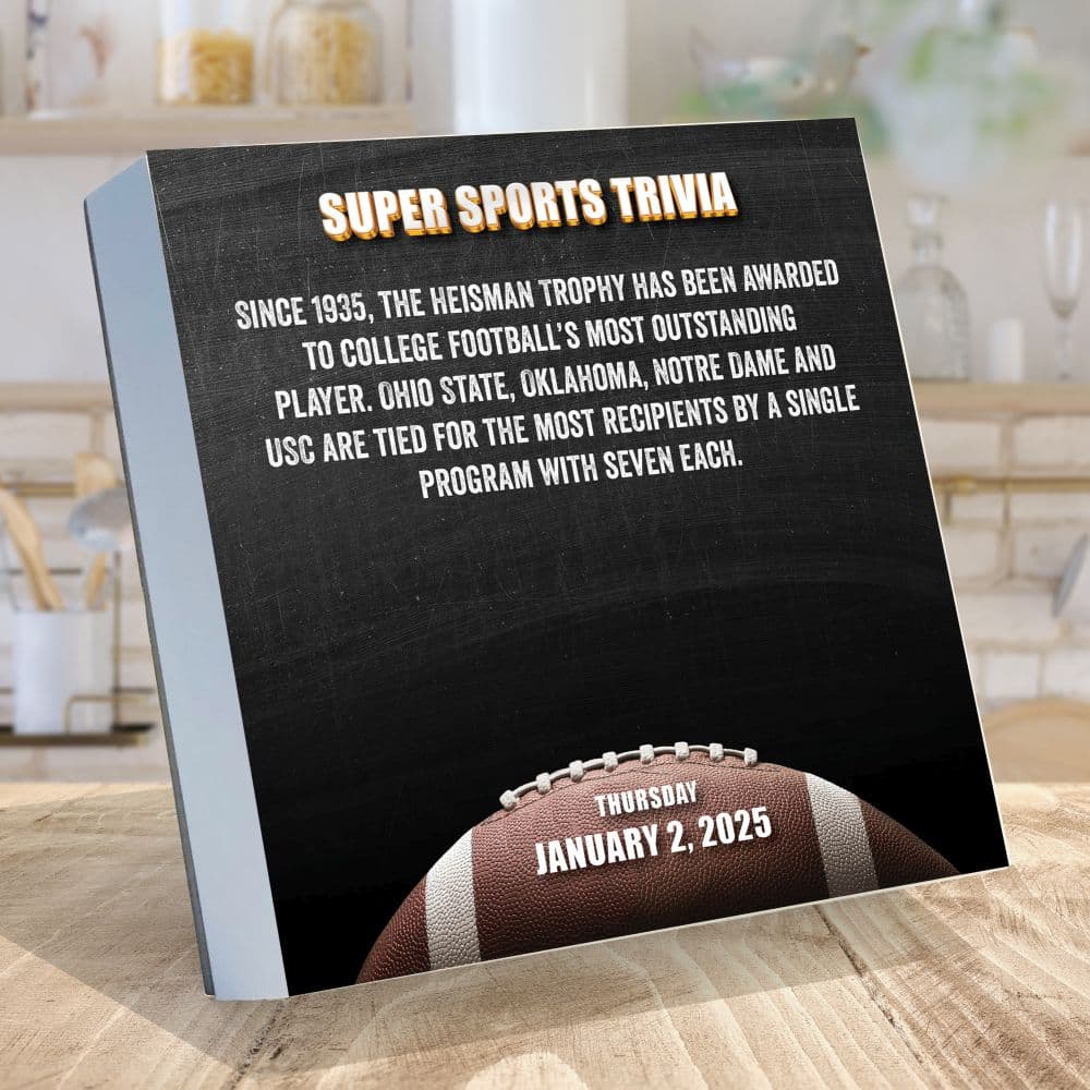 Sports Facts And Trivia 2025 Desk Calendar interior view