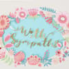 image Flower Border &amp; Lettering Sympathy Card Third Alternate Image width=&quot;1000&quot; height=&quot;1000&quot;