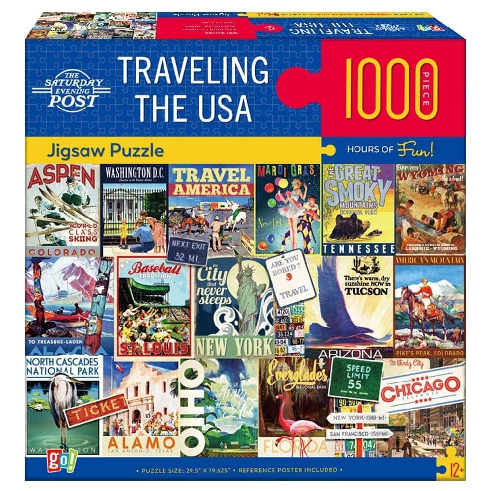 Traveling the USA 1000 Piece Puzzle Main Product Image