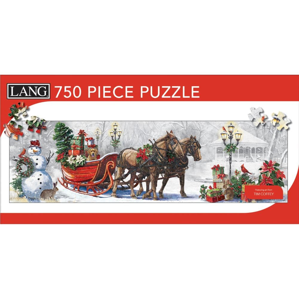 Sleigh Bells Ring Panoramic 750 Piece Puzzle First Alternate Image