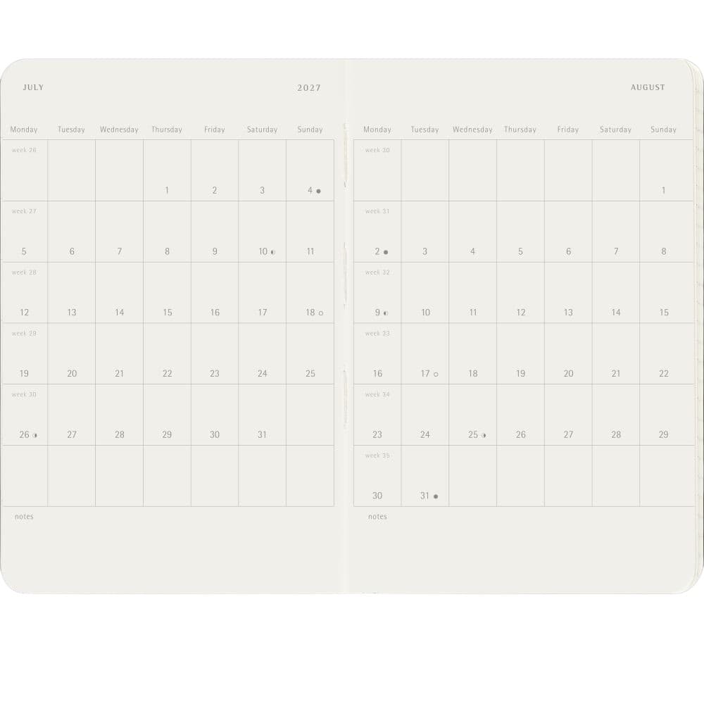 Moleskine Myrtle Green Pocket Soft Cover 2027 Weekly Planner Fourth Alternate Image