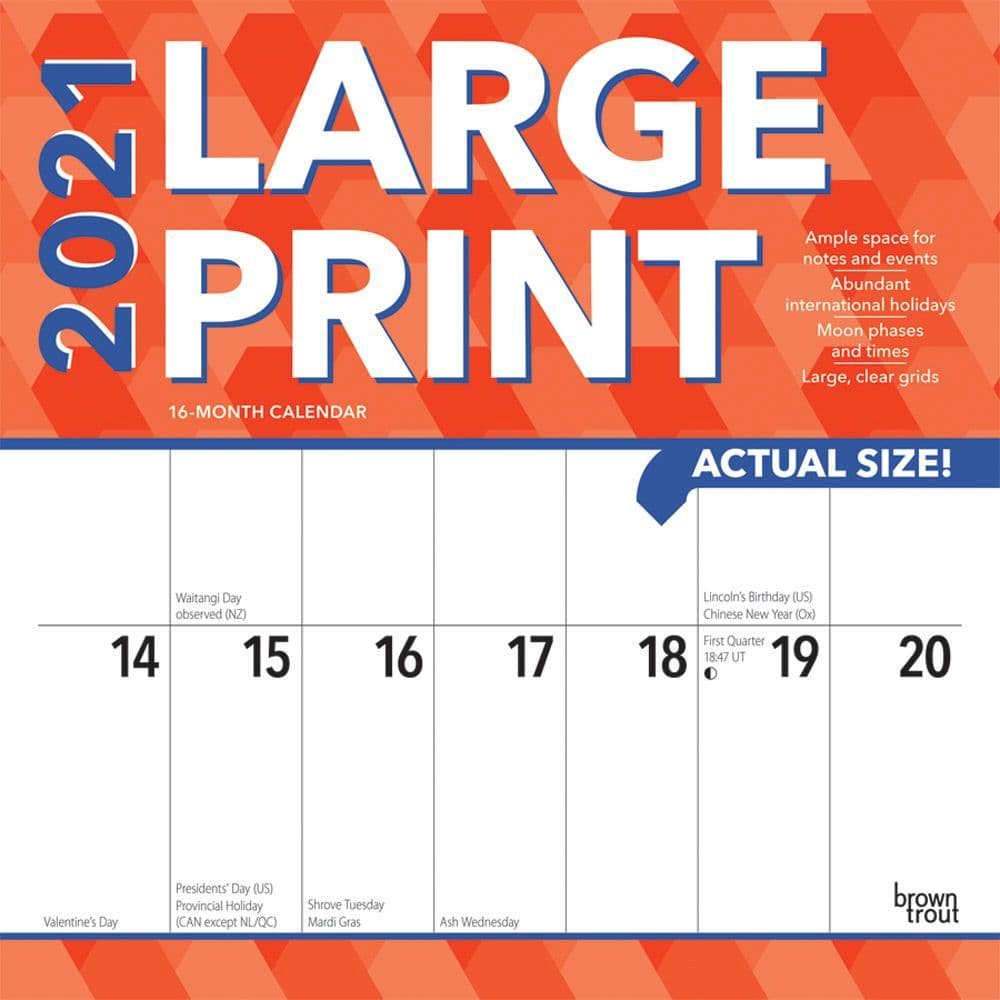 2024 Wall Calendar With Large Numbers On Them Elsie AnnMarie