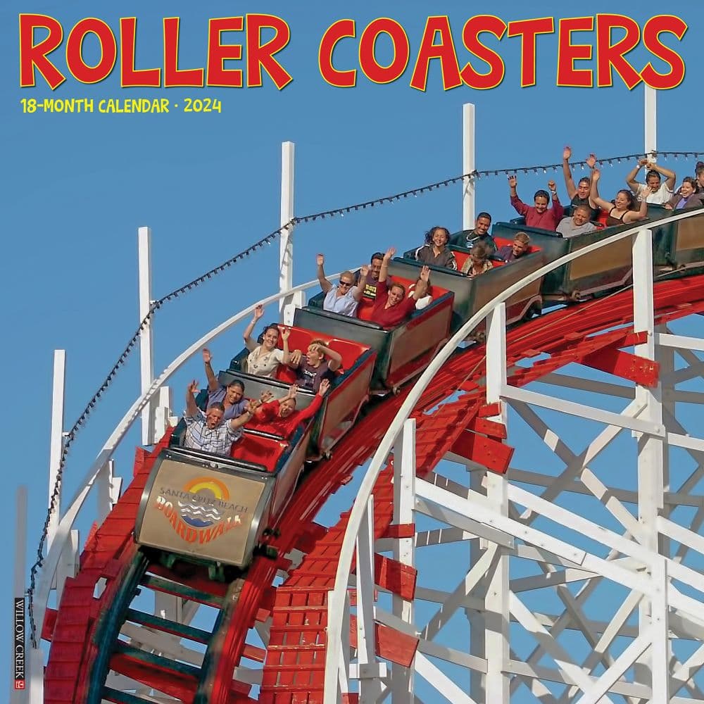 Roller Coasters 2025 Wall Calendar