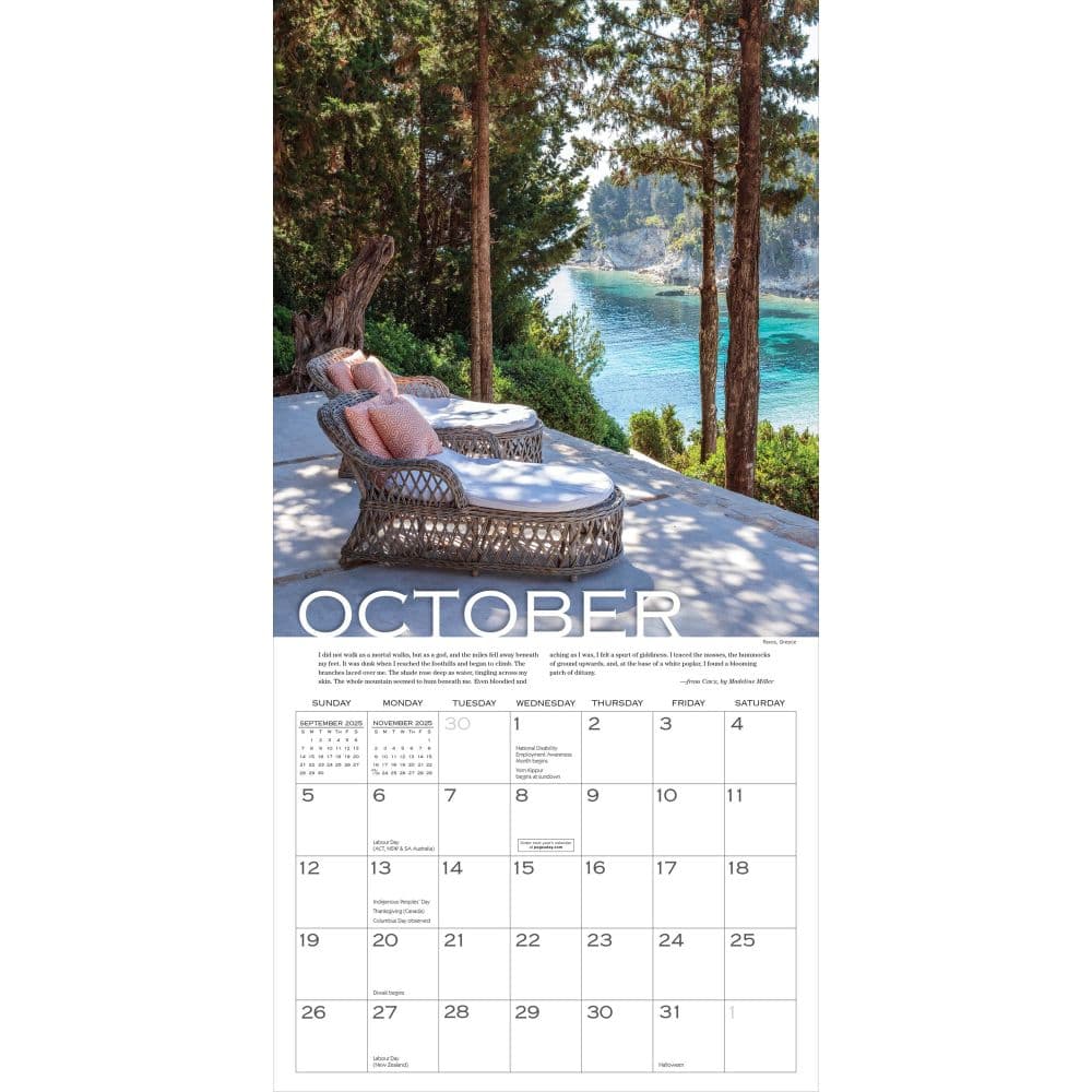 Out On The Porch 2025 Wall Calendar