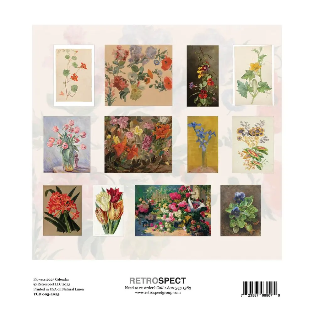 Flowers 2025 Easel Desk Calendar