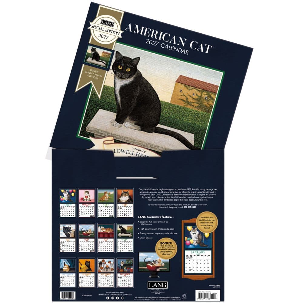 American Cat Special Edition 2027 Wall Calendar Fourth Alternate Image