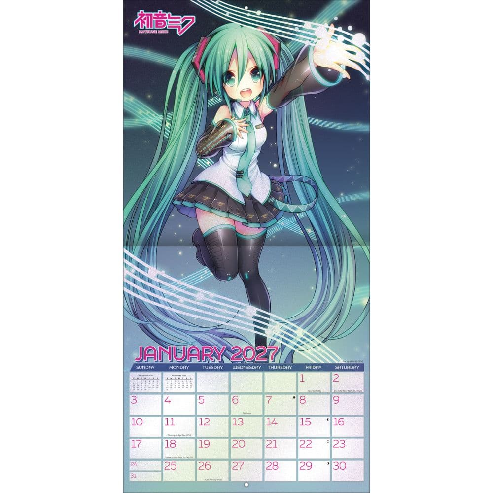 Hatsune Miku 2027 Wall Calendar Third Alternate Image