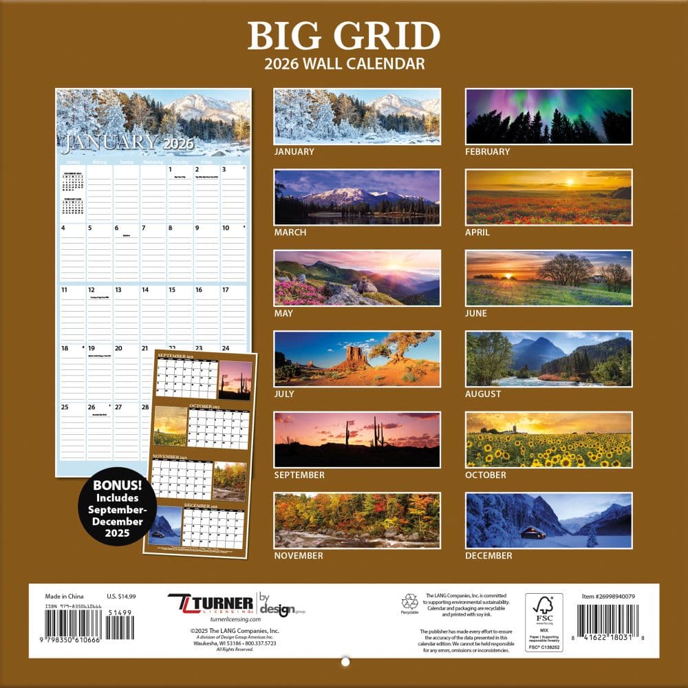 Big Grid Calendar 2026 Wall Calendar_ALT1