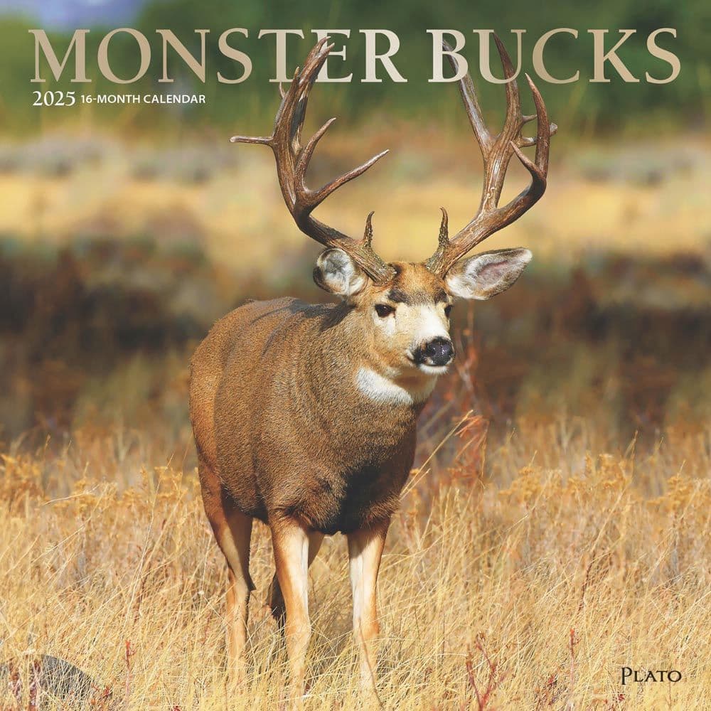 Monster Bucks Plato 2025 Wall Calendar