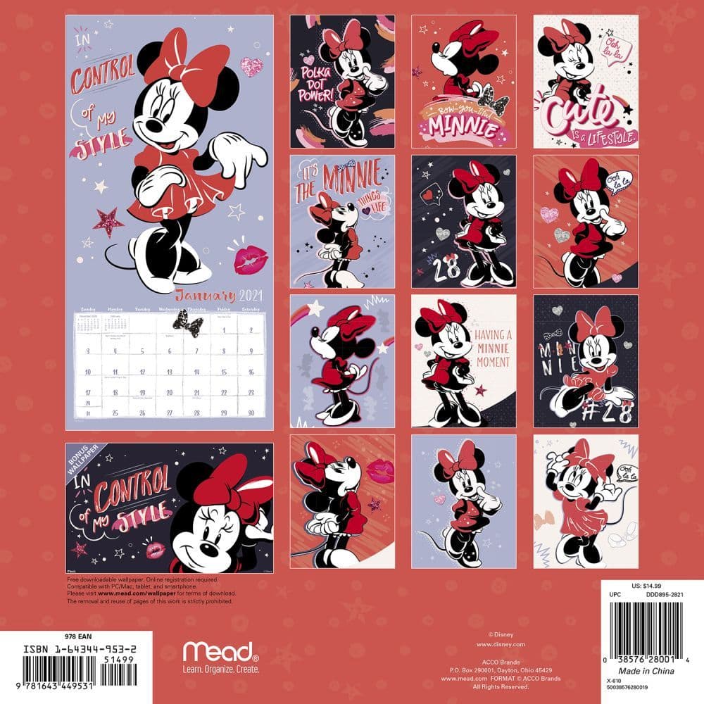 Minnie's Mouseke Calendar Printable Word Searches