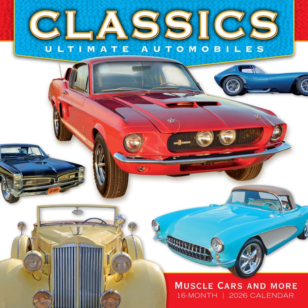 Automobiles Ultimate Classics 2026 Wall Calendar_Main Image