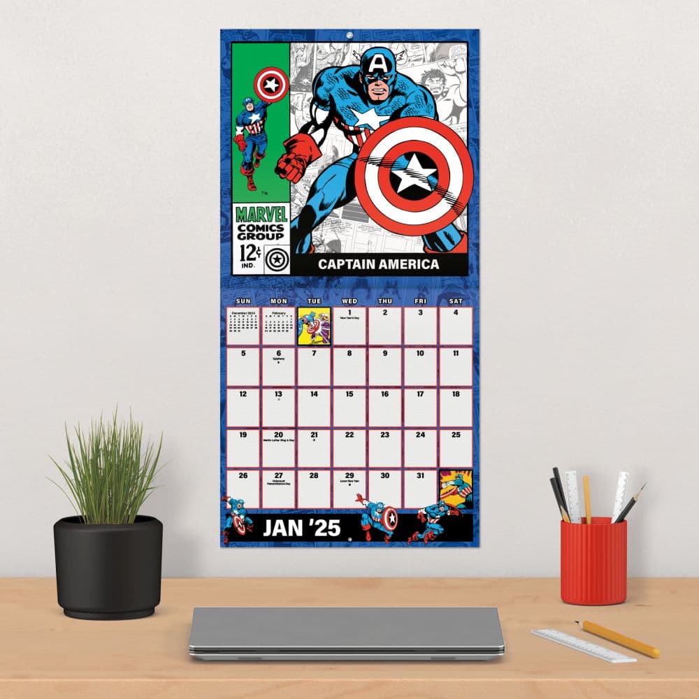 Marvel Comics Exclusive with Bonus Print 2025 Wall Calendar Fourth Alternate Image width=&quot;1000&quot; height=&quot;1000&quot;