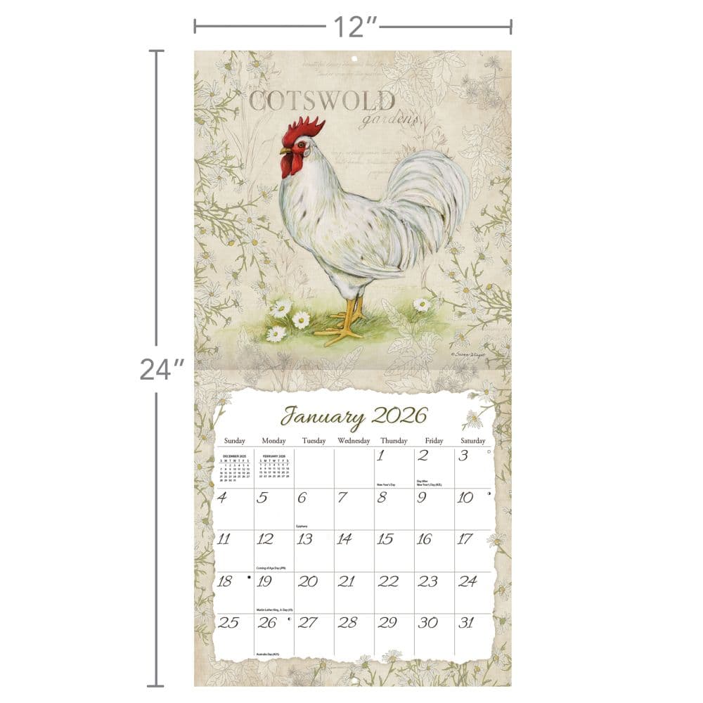 Roosters 2026 Wall Calendar_ALT4